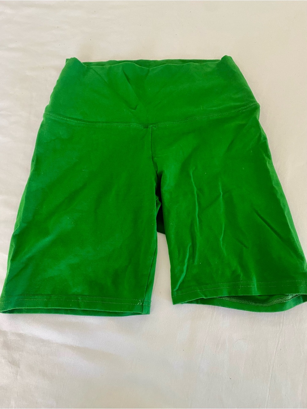 TNA High-Rise Athletic Stretch Biker Shorts in Bright Green